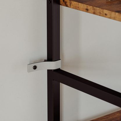 Bookcases and Bookshelves Triple Wide 5 Tiers Industrial Bookshelf, Large Etagere Bookshelf Open Display Shelves with Metal Frame for Living Room Bedroom Home Office