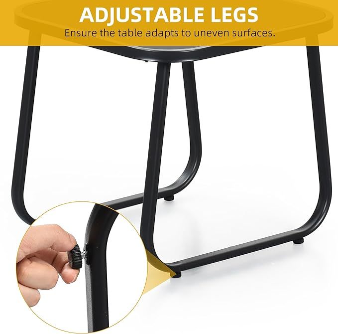 3 Piece Patio Furniture Set Outdoor Textilene Bistro Set Modern Porch Furniture Patio Chairs Set of 2 