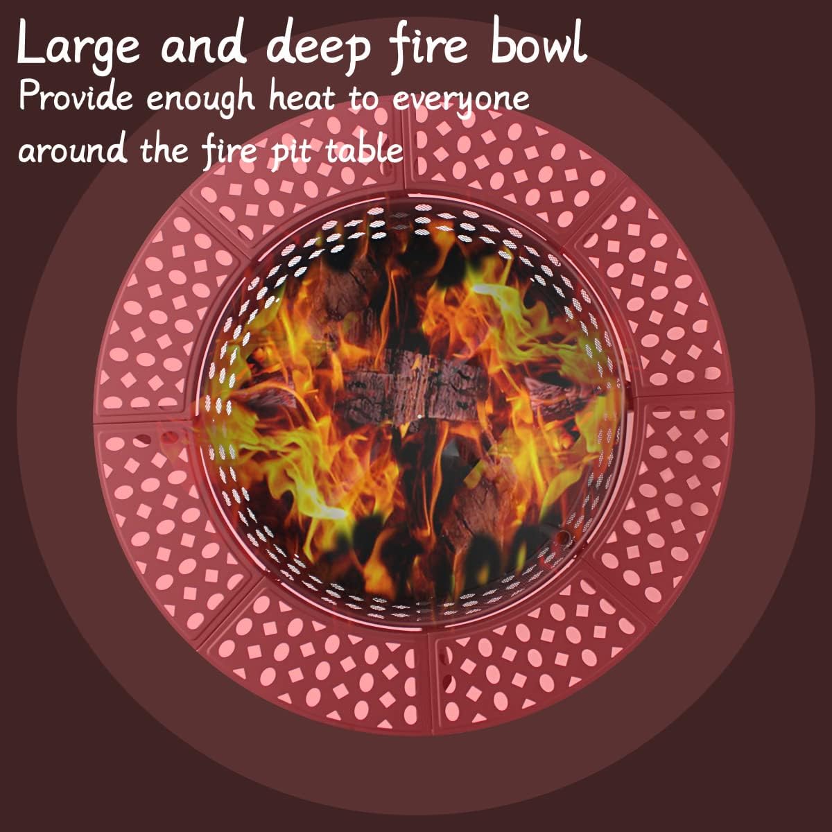 36 Inch Fire Pit with 2 Grills, Wood Burning Fire Pits for Outside with Lid, Poker and Round Waterproof Cover