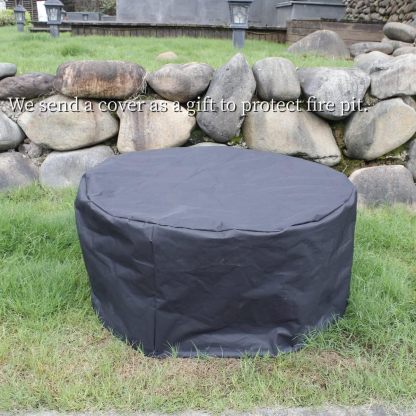 36 Inch Fire Pit with 2 Grills, Wood Burning Fire Pits for Outside with Lid, Poker and Round Waterproof Cover