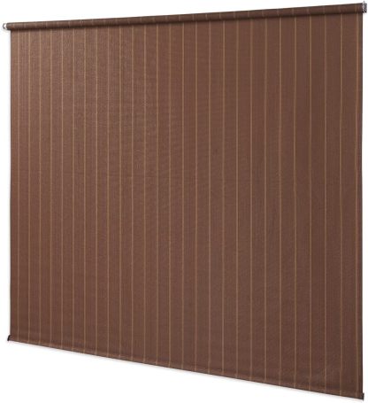 Cordless Outdoor Roller Shade, 4'x6', Alderwood