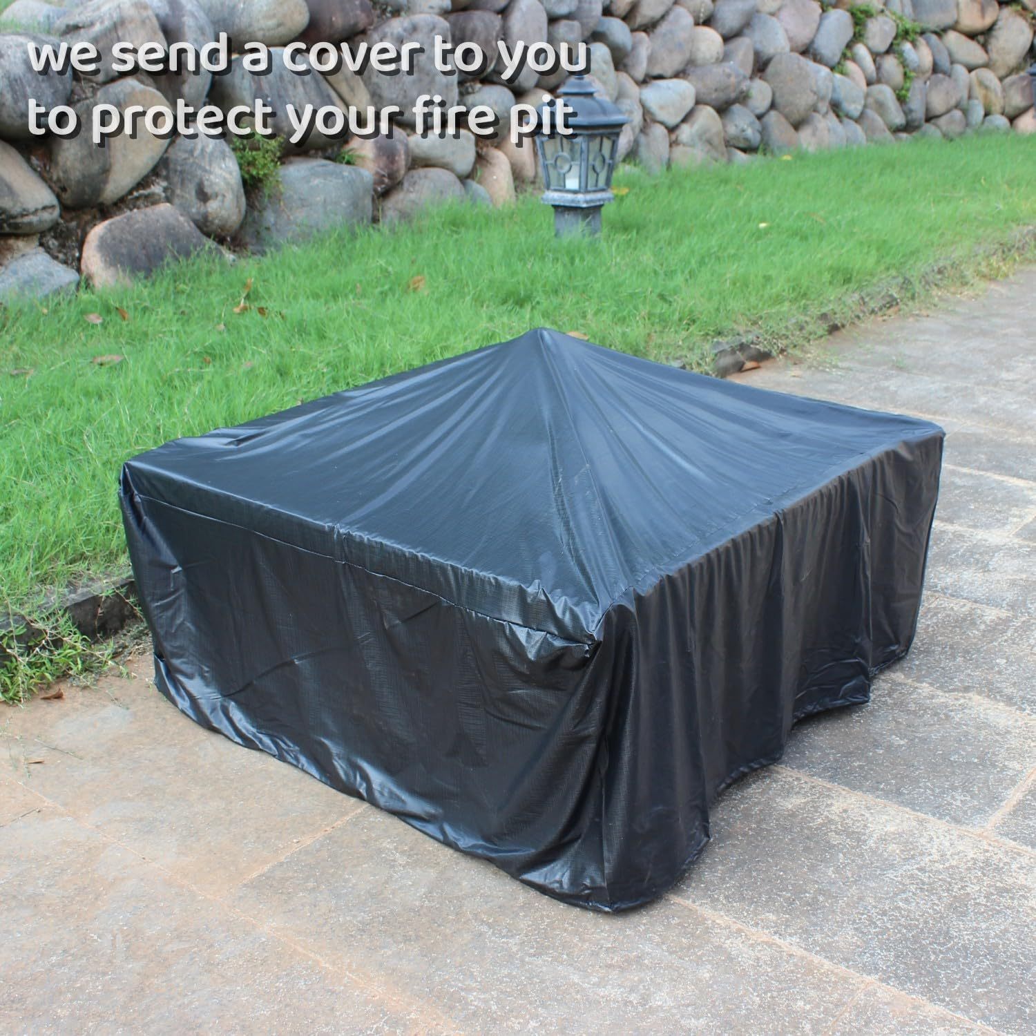 30 inch Fire Pits Table for Outside with Real Slate, Wood Burning Outdoor Fire Pit with Waterproof Cover & Fire Poker& Log Grate& Spark Screen