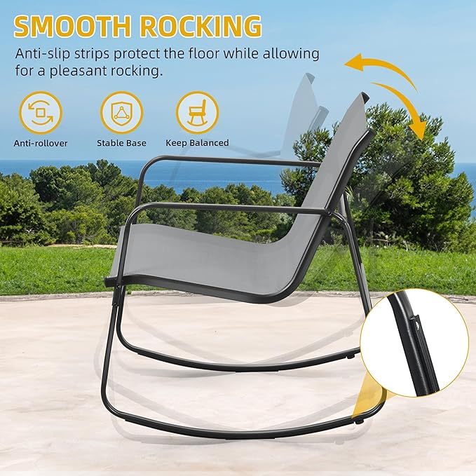 4 Piece Patio Furniture Set, Outdoor Conversation Sets for Patio, Lawn, Garden