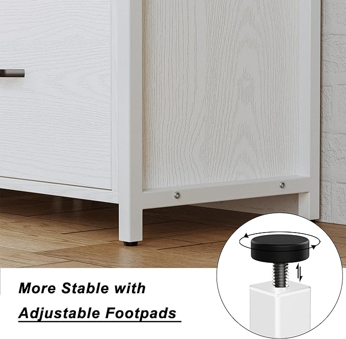 71.6 in Tall Bookshelf 5 Tier, Freestanding Storage Home Office Cabinet Organizer, Rustic Home Decor, White