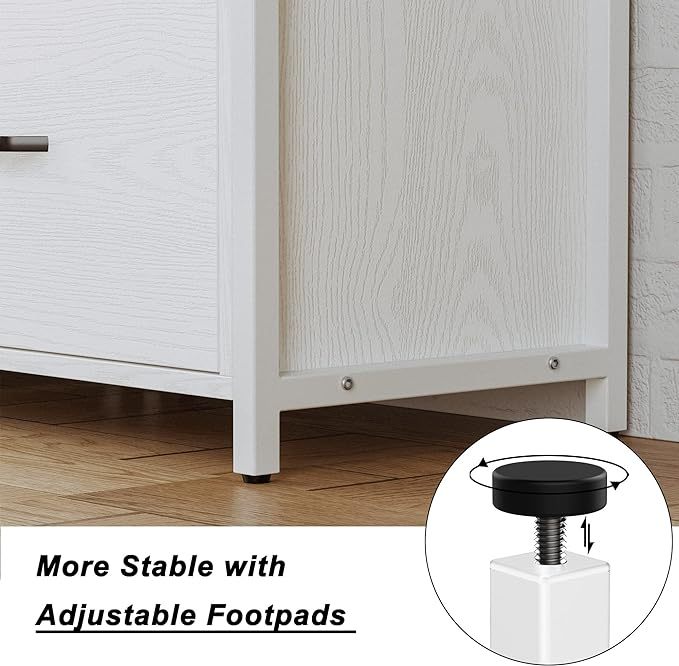 71.6 in Tall Bookshelf 5 Tier, Freestanding Storage Home Office Cabinet Organizer, Rustic Home Decor, White