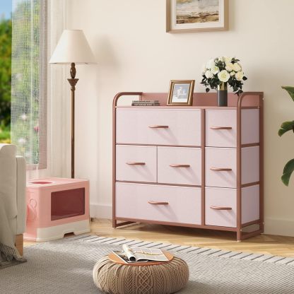 Dresser with 7 Drawers - Fabric Storage Tower, Organizer Unit for Bedroom, Living Room, Hallway, Closets