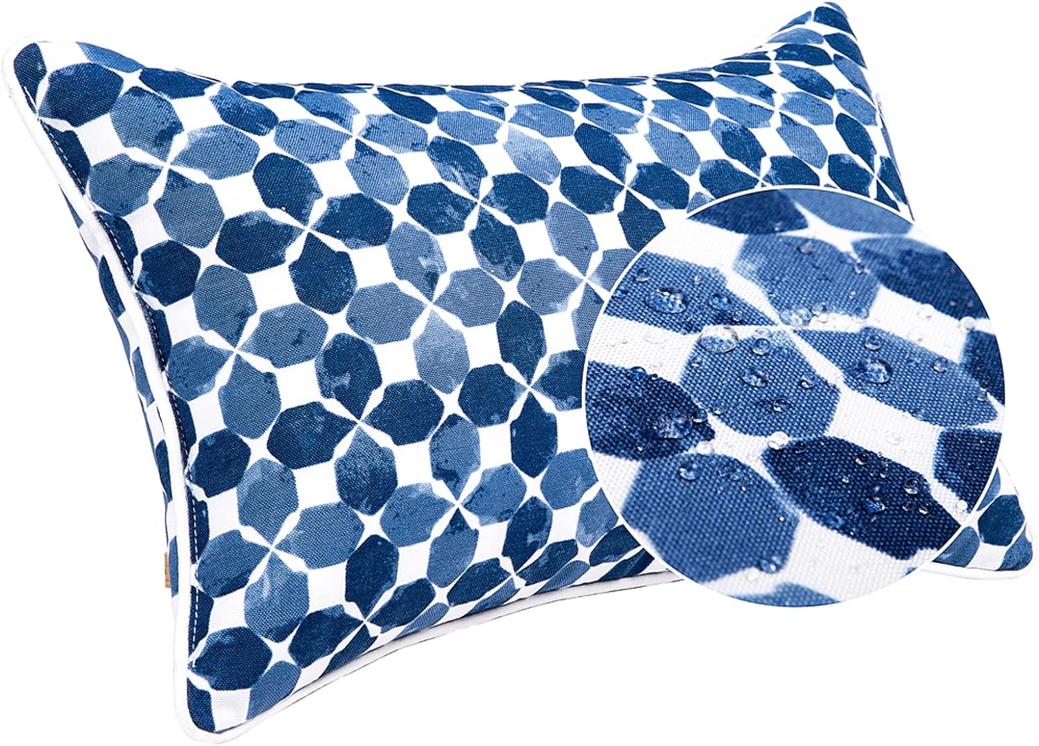 Outdoor Lumbar Pillows Waterproof Set of 2 Outdoor Pillows with Insert Included 12×20 Inch