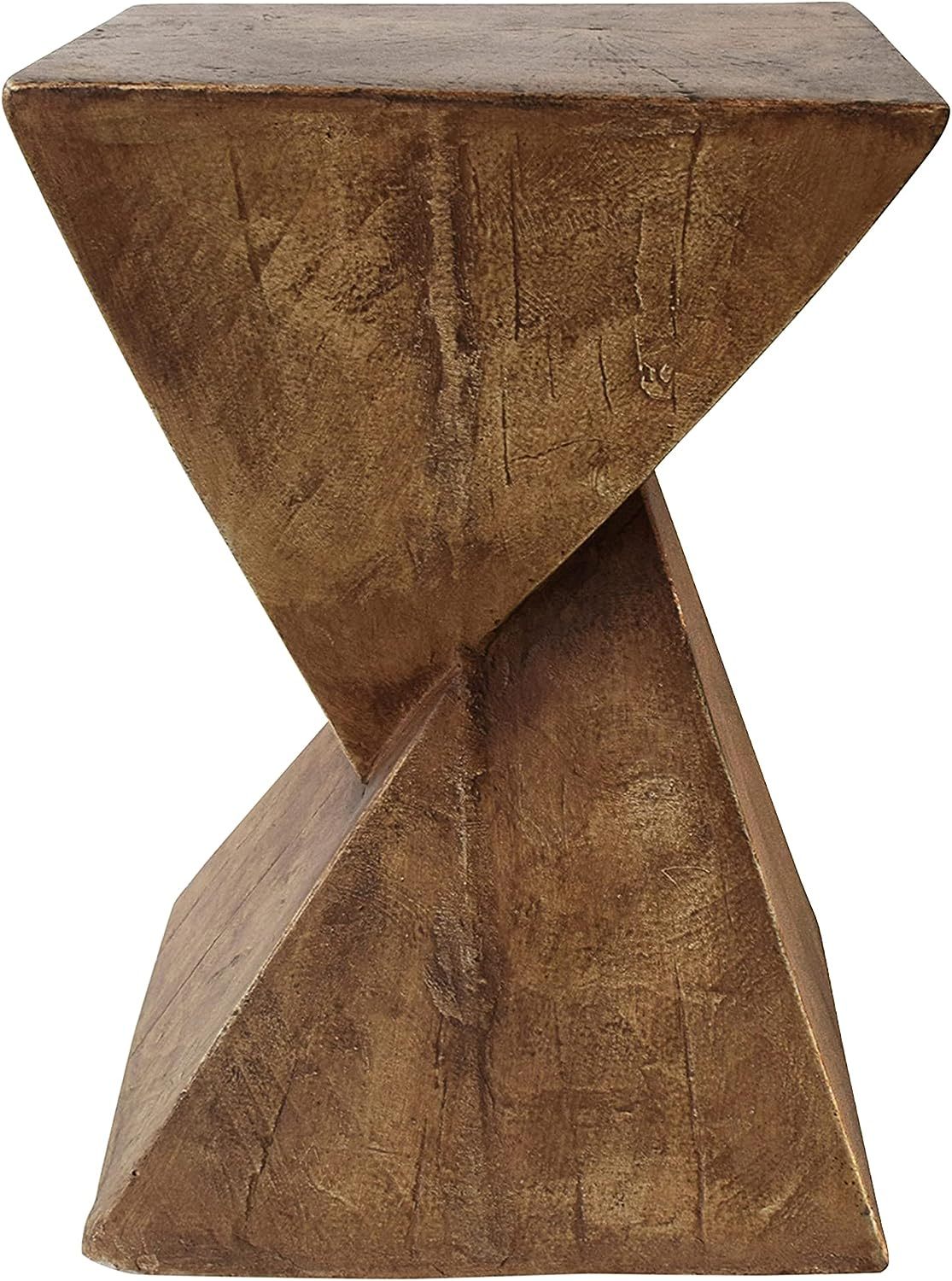 Outdoor Lightweight Concrete Accent Table, Natural