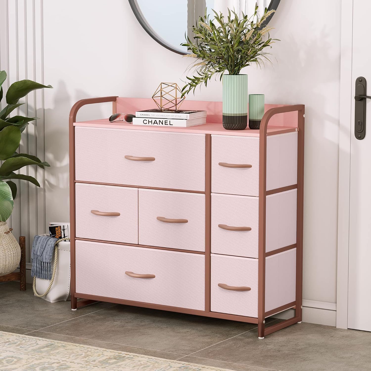 Dresser with 7 Drawers - Fabric Storage Tower, Organizer Unit for Bedroom, Living Room, Hallway, Closets