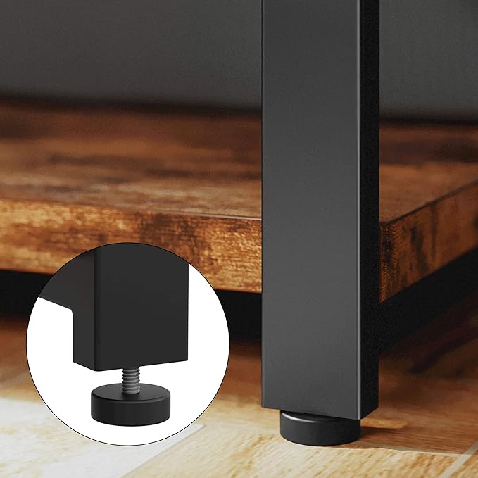 Bookshelf Double Wide 55 in 3 Tier, Industrial Bookcases, Wood and Metal Bookshelves, Book Shelves for Home Office Decor Display