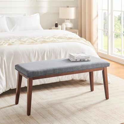 Upholstered Bench for Bedroom End of Bed,42.5-inch Entryway Bench for Living Room