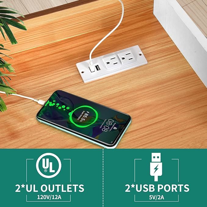 2 Drawer Lateral File Cabinet with Charging Station