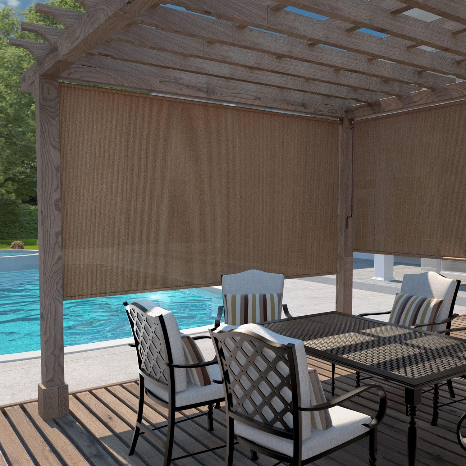 Roller Shade, 4' x 8', Walnut