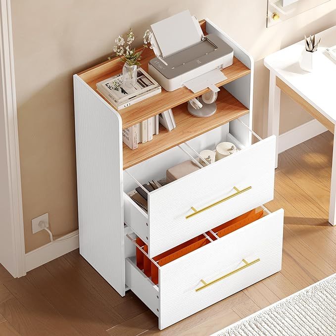 2 Drawer Lateral File Cabinet with Charging Station