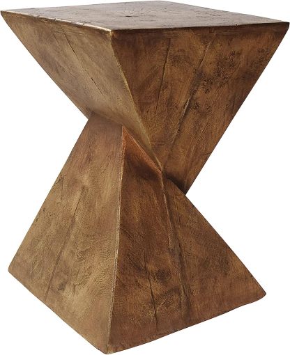 Outdoor Lightweight Concrete Accent Table, Natural