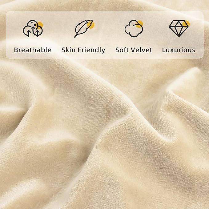 Queen Velvet Bed Frame with Adjustable Headboard, Upholstered Headboard and Footboard