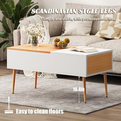 Lift Top Coffee Table, Hidden Compartment and Storage