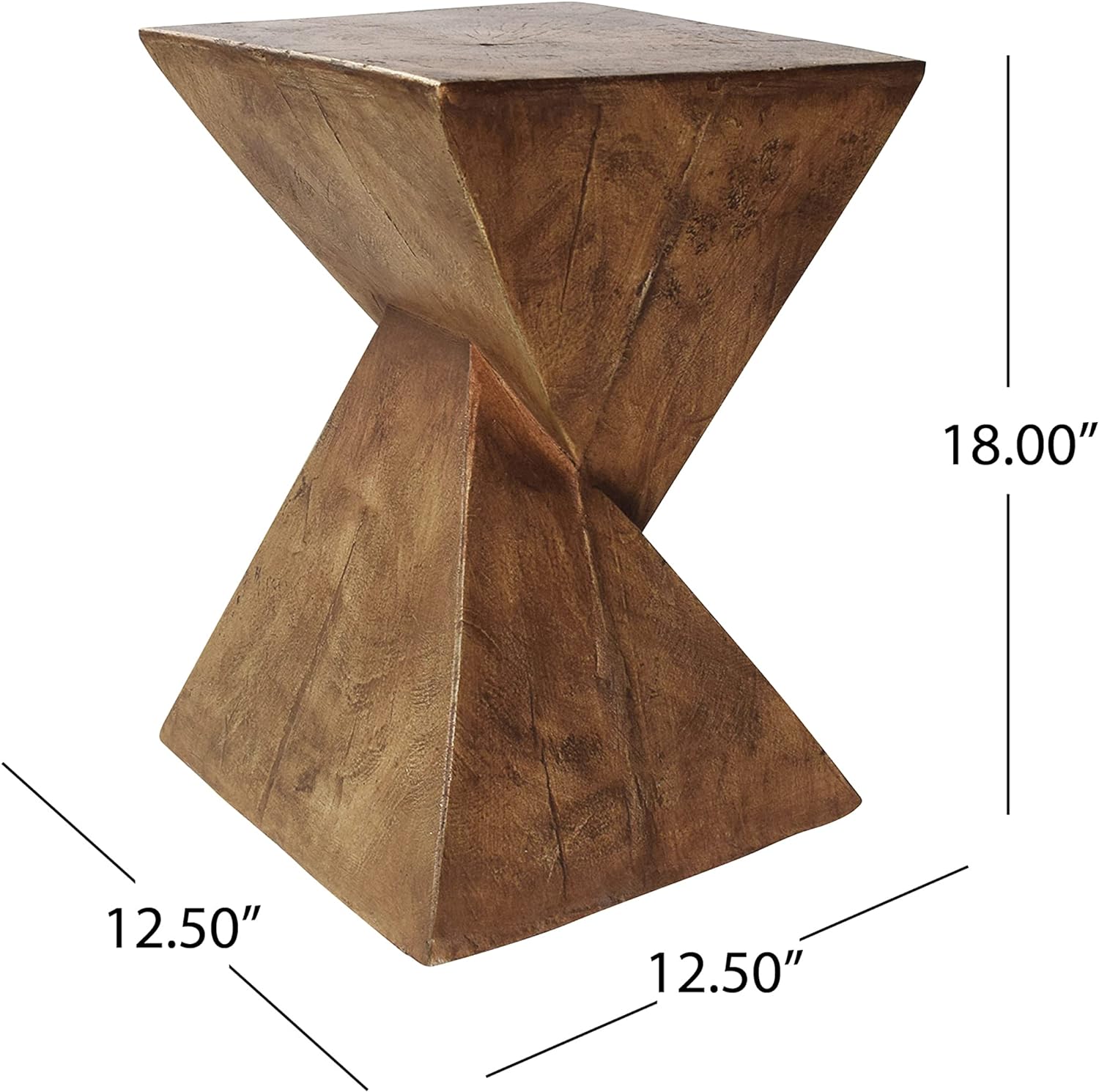 Outdoor Lightweight Concrete Accent Table, Natural