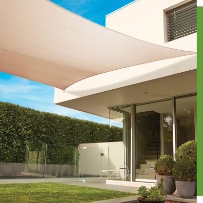 Premium Shade Sail Kit, (16'5"x9'11" Rectangle), Beech, 16'5" x 9'11"