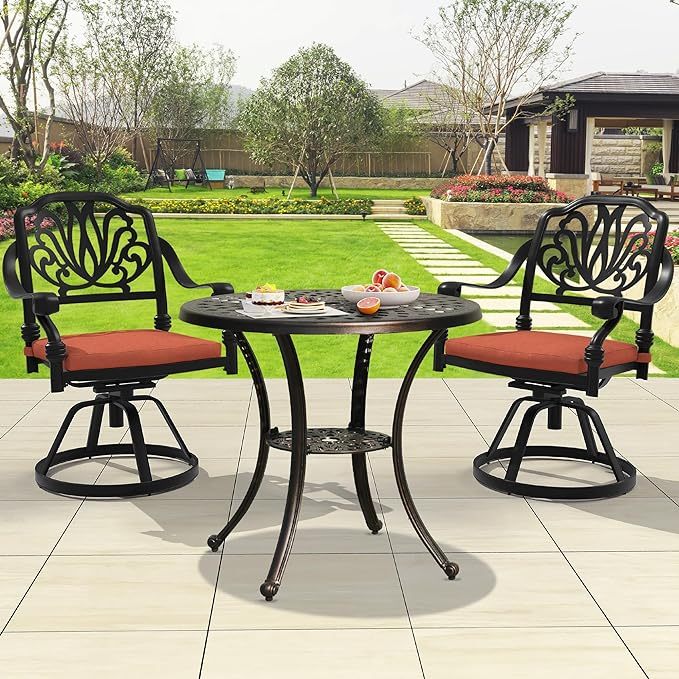 Patio Dining Chairs Swivel Set of 2