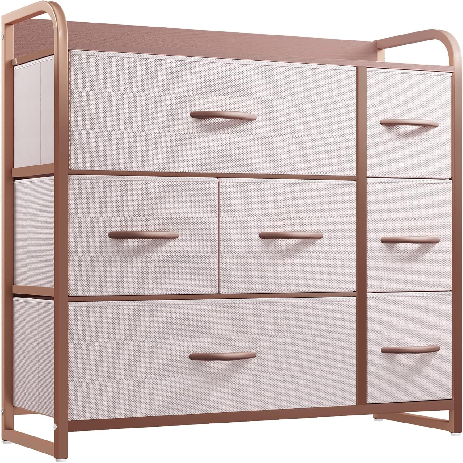 Dresser with 7 Drawers - Fabric Storage Tower, Organizer Unit for Bedroom, Living Room, Hallway, Closets