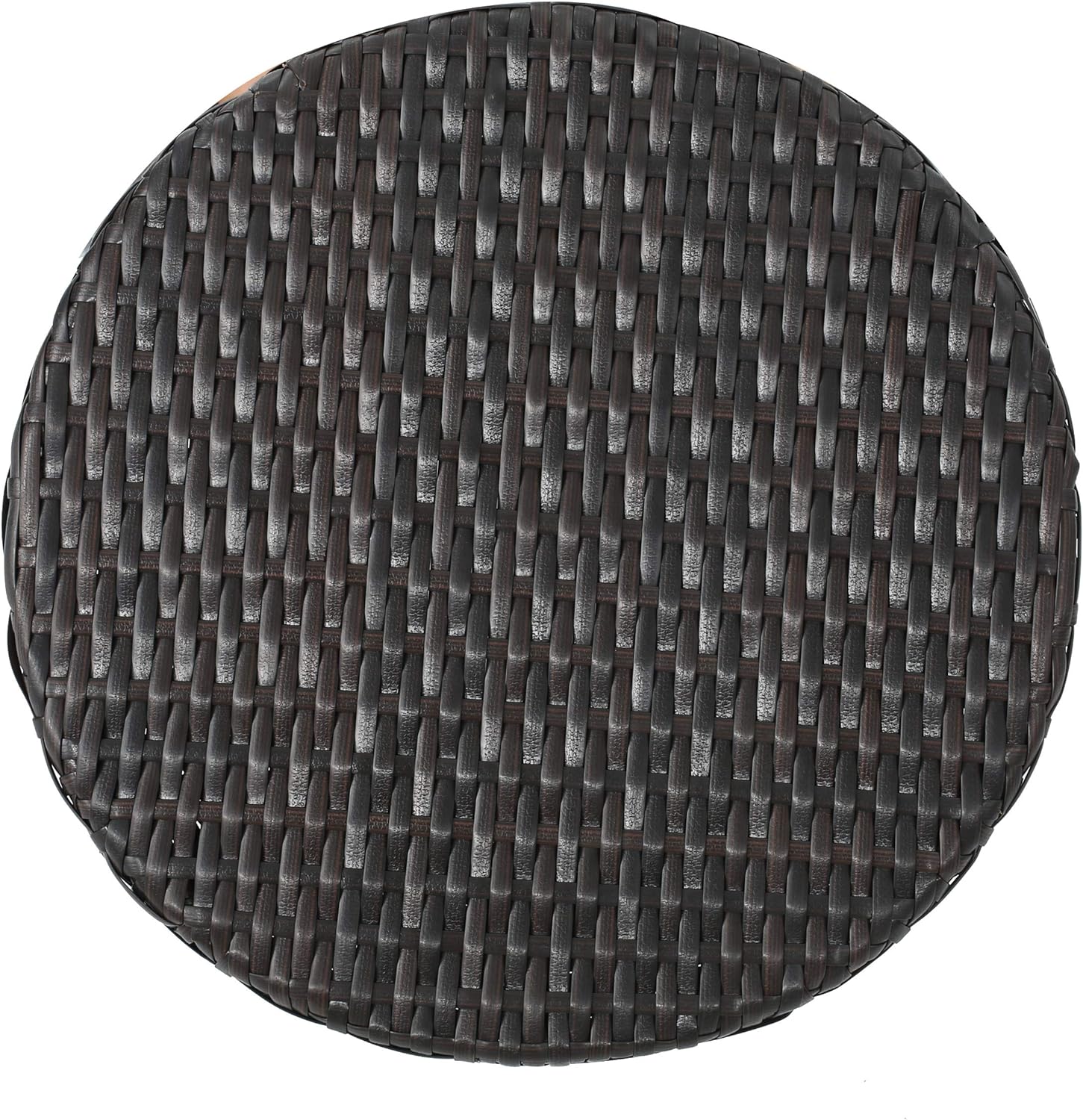 Outdoor Wicker Hourglass Side Table, Multibrown