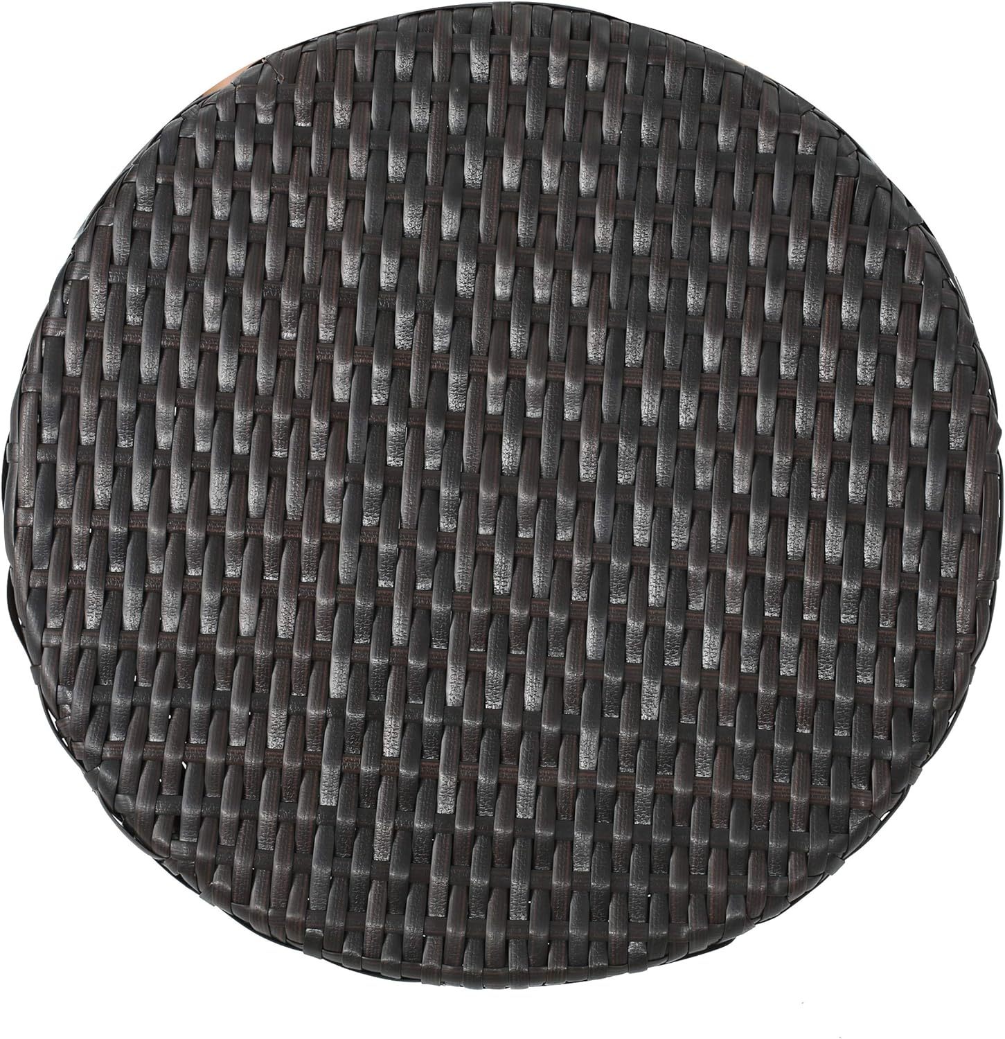 Outdoor Wicker Hourglass Side Table, Multibrown