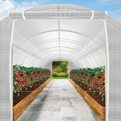 26x10x6.6ft Greenhouse Heavy Duty Large Walk-in Greenhouses Tunnel Green House