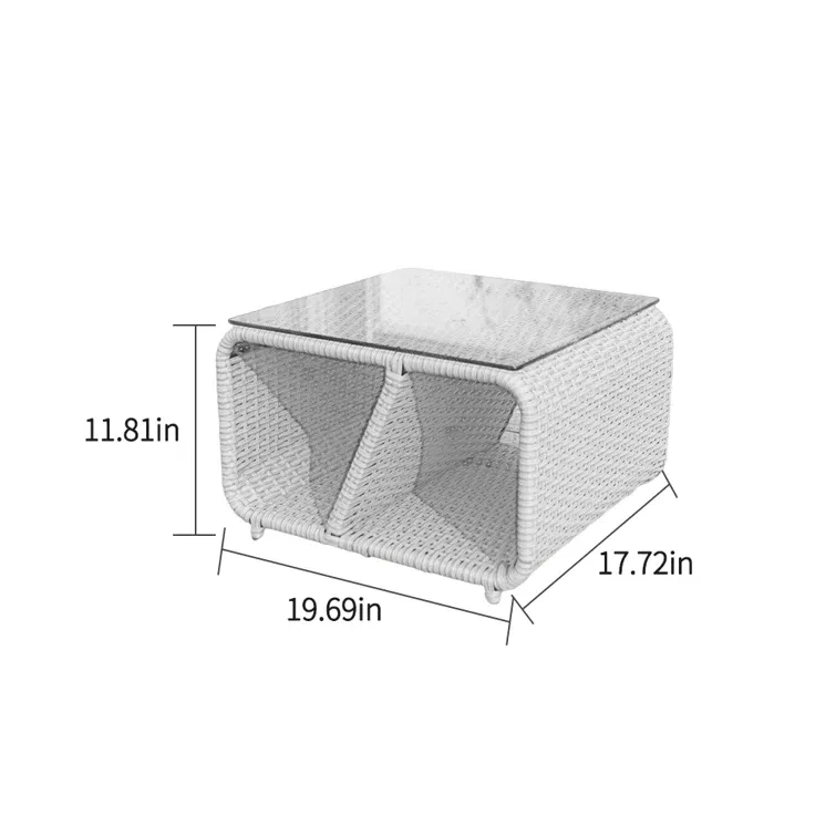 Glass Outdoor Coffee Table