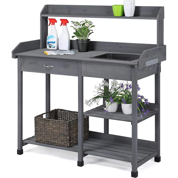 Fir Wood Potting Bench