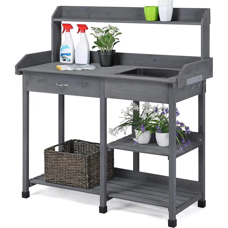 Fir Wood Potting Bench