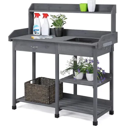 Fir Wood Potting Bench