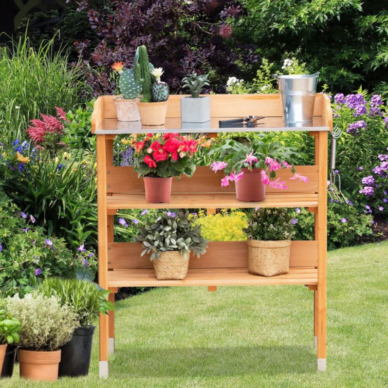 Fir Wood Potting Bench