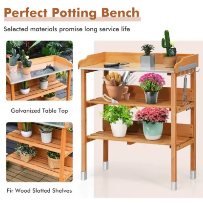 Fir Wood Potting Bench