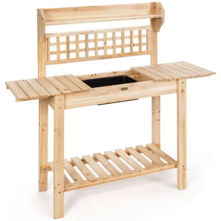 Fir Wood Potting Bench