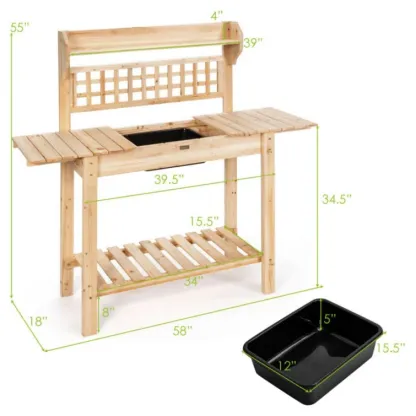Fir Wood Potting Bench
