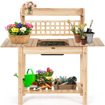 Fir Wood Potting Bench