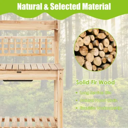 Fir Wood Potting Bench