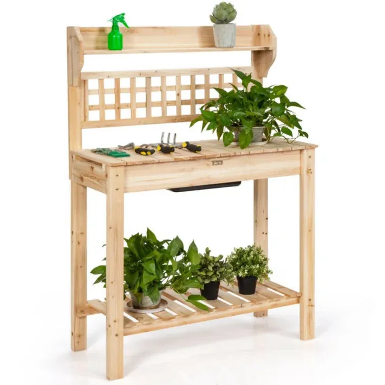 Fir Wood Potting Bench