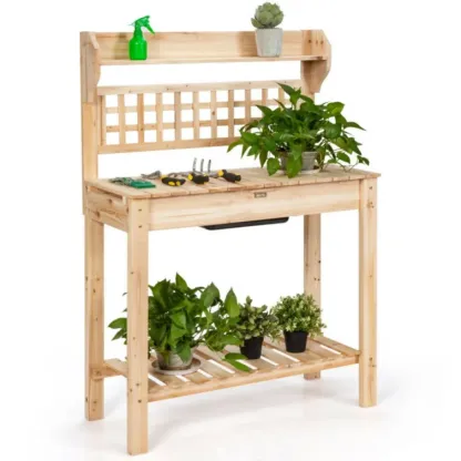Fir Wood Potting Bench