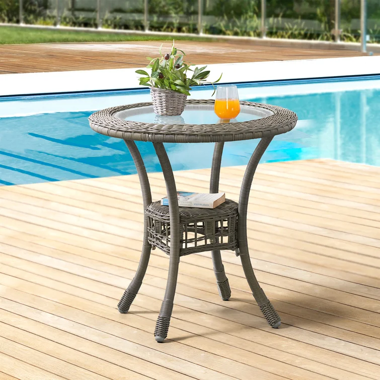 Glass Outdoor Dining Table