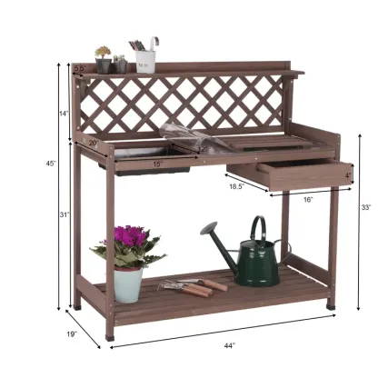 Fir Wood Potting Bench