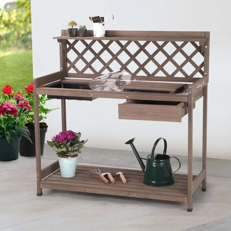 Fir Wood Potting Bench
