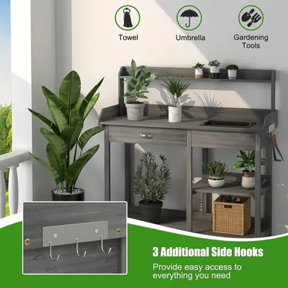 Fir Wood Potting Bench