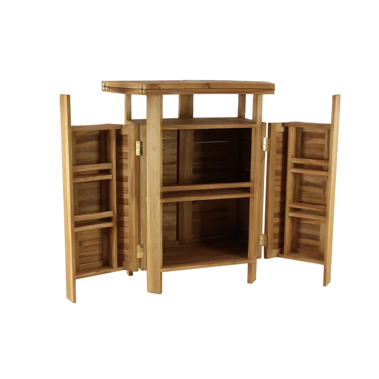 Teak Fliptop Outdoor Bar Table