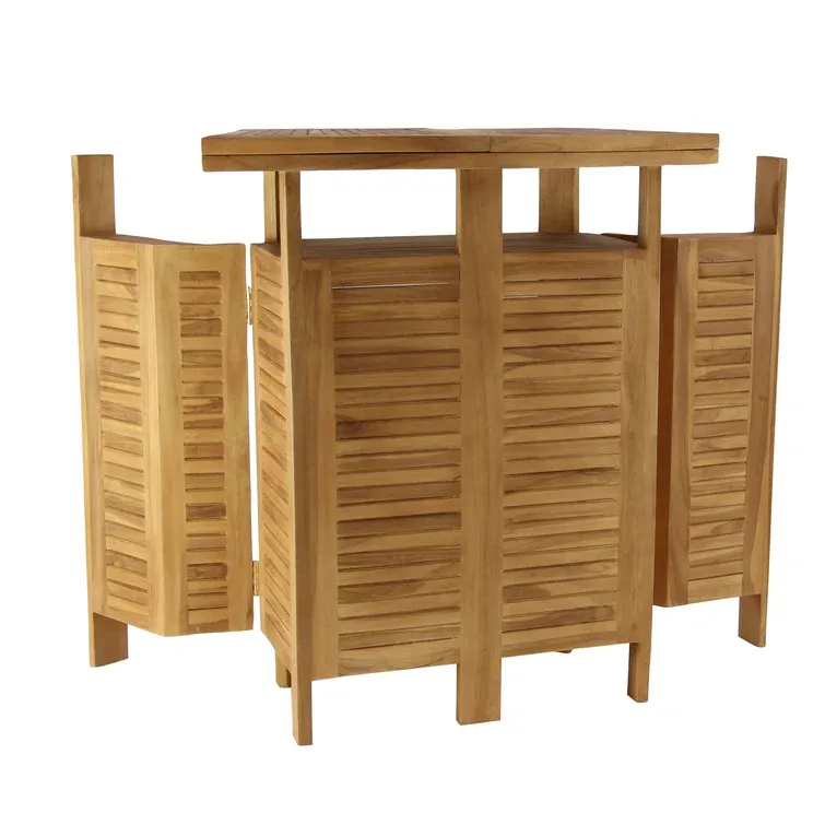 Teak Fliptop Outdoor Bar Table