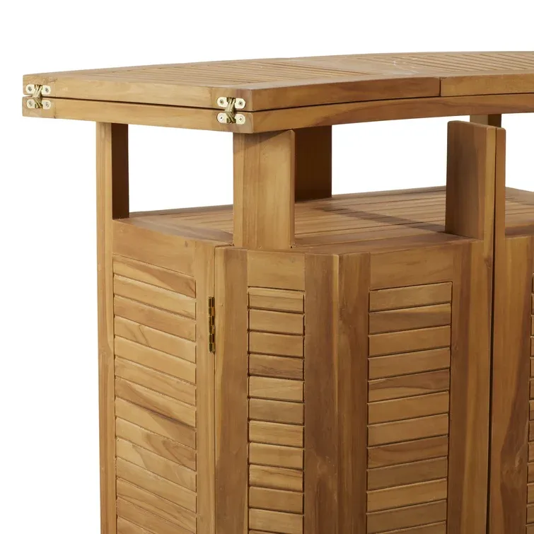 Teak Fliptop Outdoor Bar Table