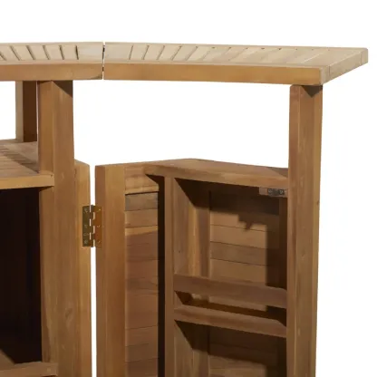 Teak Fliptop Outdoor Bar Table