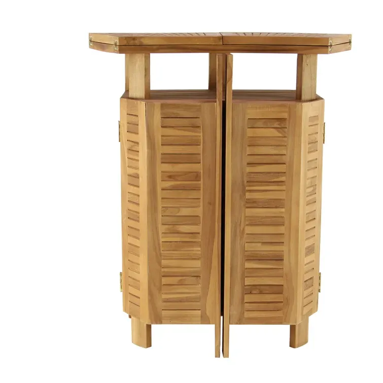 Teak Fliptop Outdoor Bar Table