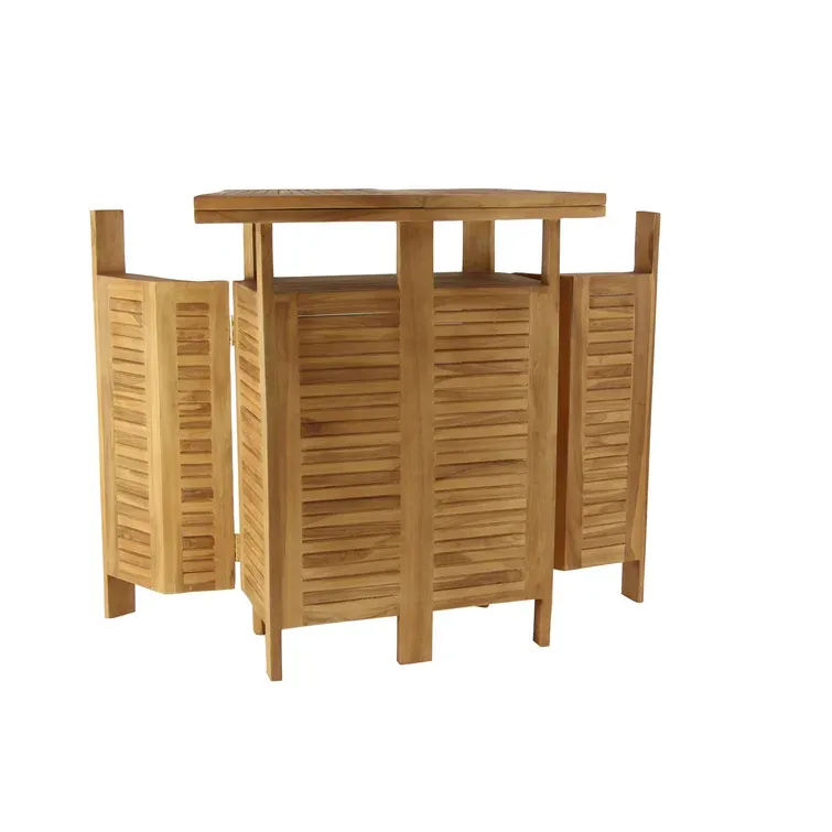 Teak Fliptop Outdoor Bar Table